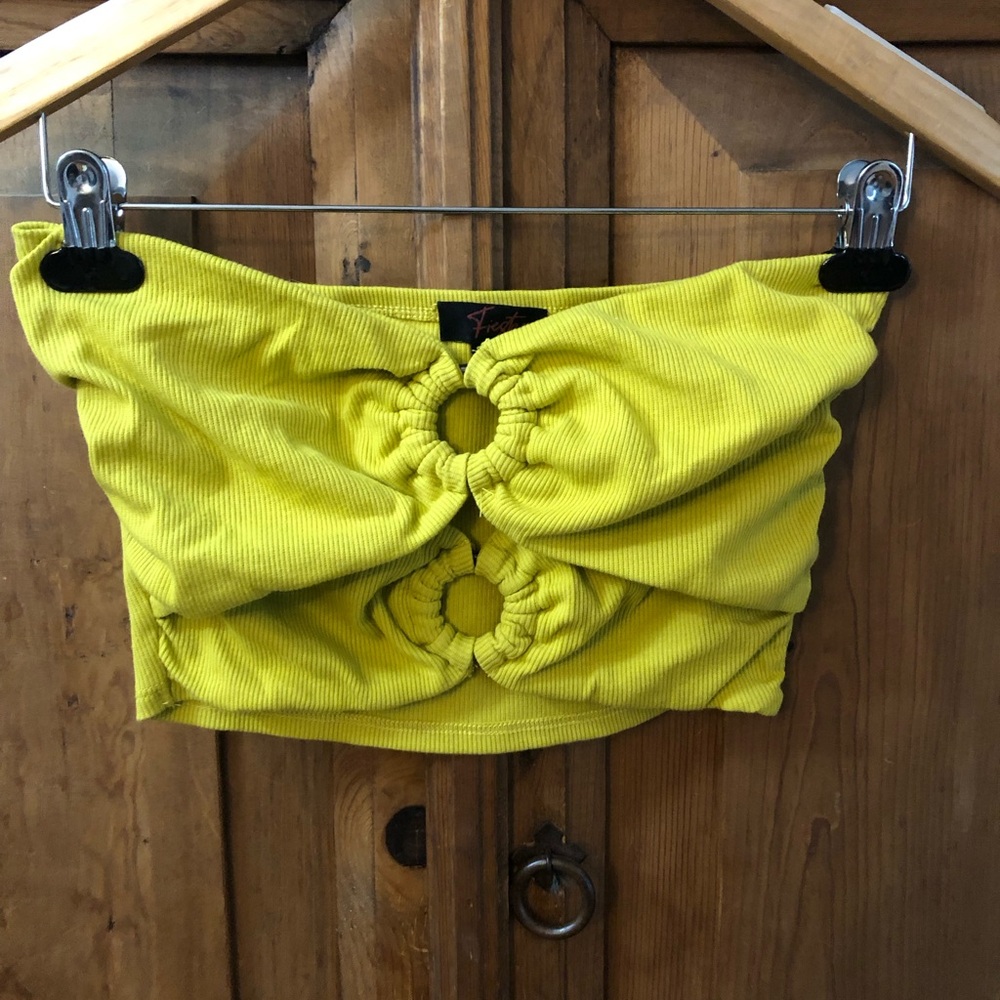 Yellow Ring Bandeau Women's Top